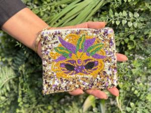 2025กระเป๋าสตางค์ใส่เหรียญขนาดเล็กดีไซน์ใหม่สำหรับผู้หญิงกระเป๋าเก็บเหรียญประดับลูกปัดลายตัวอักษรมีซิปปิด - Product Image 4