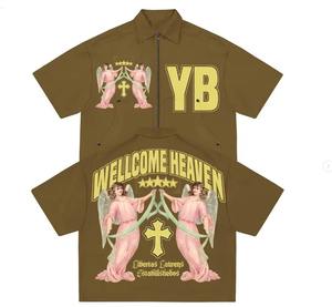 Acid Wash 280gms Camiseta de manga corta de algodón al por mayor personalización cuello redondo Camiseta hombres suelta Vintage Heavyweight camiseta - Product Image 5