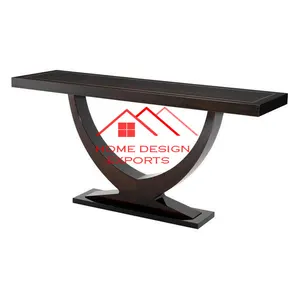 Table Console en bois pur noir poli meilleure vente Morden bureau à domicile salon meubles en bois au prix de gros