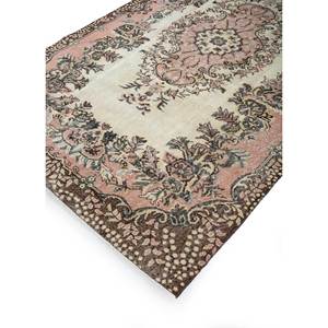 Tapis en laine noués à la main de grande taille, style vintage, motif médaillon rouge et orange, pour salon ou couloir - Pae-2800 - Product Image 2