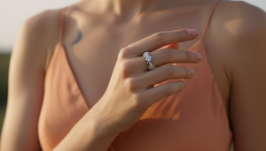 แหวนทอง 14K ประดับเพชรทรงกลมเจียระไนแบบบริลเลียนท์ รูปดาว สำหรับผู้หญิง |   เพชรทรงบริลเลียนต์ 0.24 กะรัต - Product Image 6