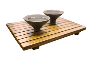 Popular 25cm de longitud 15cm de ancho tapete de mesa de madera de teca Rectangular Natural ecológico sostenible resistente al calor posavasos de madera - Product Image 3