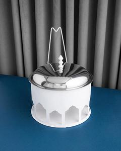 Diseño hecho a mano con aspecto de Oriente Medio, calentador de alimentos decorativo árabe, cazuelas de Buffet con soporte, calentador de ollas calientes, uso de servicio - Product Image 2