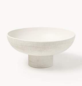 Cuenco decorativo de madera de mango hecho a mano con diseño acanalado acabado natural perfecto para servir o exhibir - Product Image 6