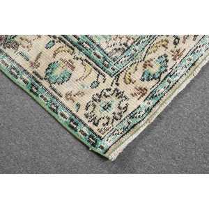 Grand tapis turc 5,8x8,7 pieds, tapis en laine vintage camouflage vert - Product Image 5
