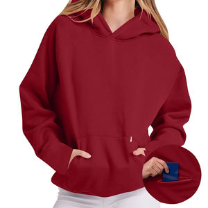 Sweat-shirts et hoodies pour femmes en coton 100% épais et lourd, de haute qualité, style streetwear, logo personnalisé - Product Image 1