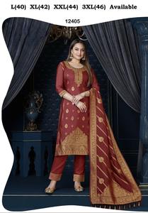 El último diseñador Faux Georgette Seda Bordado Secuencia Trabajo Kurti Set Por Fab Zone - Product Image 5