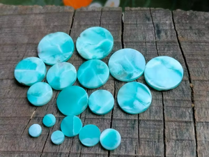 อัญมณีทรงกลมลาริมาร์ธรรมชาติลูกปัดคุณภาพสูงอัญมณีหลวมสำหรับการทำเครื่องประดับทุกขนาด - Product Image 3