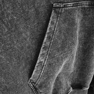 Sudaderas con capucha para hombre con logotipo personalizado, suave lavado con ácido, 100% algodón, multicolor, uso diario, sudaderas con capucha cuadradas, estampado bordado, hombros caídos, Invierno - Product Image 4