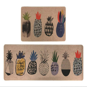 Ensemble de tapis de cuisine double couche sur mesure, surface en lin absorbant, base en caoutchouc antidérapante, tapis de sol rembourrés originaux - Lavables ! - Product Image 2