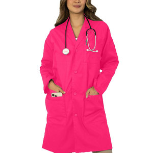 Uniformes de hospital de último diseño, MOQ bajo, bata de laboratorio exfoliante, servicio OEM, bata de laboratorio exfoliante de calidad superior - Product Image 1