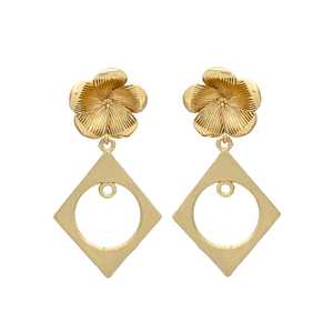 New Arrival Drop Earrings with Authentic Small Flower Design Trending Earrings - Product Image 1