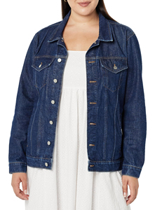 New Women's Solid Pattern Logo <b>Denim</b> <b>Jacket</b> Washed Style Single Button Closure Stand Collar Autumn Winter Casual Coat OEM - Product Image 2