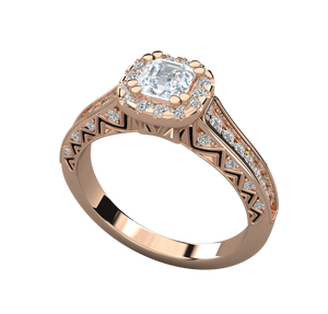 แหวนเพชรผู้หญิงแฟชั่น ทองคำขาว 14K เพชรเพาะเลี้ยงในห้องปฏิบัติการ แหวนหมั้น แหวนแต่งงาน รับรองโดย IGI แหวนใหม่เอี่ยมสำหรับเธอ - Product Image 1