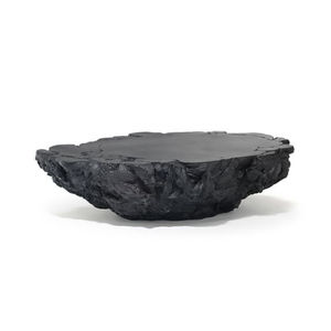 Mesa de Centro de Lujo con Base y Tapa Redonda de Madera de Acacia de Primera Calidad con Marco de Alambre Metálico con Recubrimiento de Polvo de Color Negro - Product Image 5