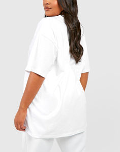 Streetwear épaule tombante surdimensionné mince 100% coton Boxy Fit col rond haute qualité imprimé uni été respirant écologique - Product Image 2