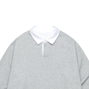 Sudaderas Polo de manga larga de calidad superior para hombre, venta al por mayor, Boxy Fit, algodón de rizo francés para ropa de calle de invierno - Product Image 4