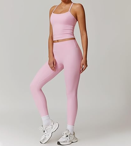 Conjunto de Yoga Ligero para Mujer Más Vendido, Impresión Personalizada de Alta Calidad, Ropa Deportiva Transpirable, Diseño Sólido, Conjunto de 2 Piezas Corto - Product Image 2