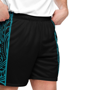 Short rétro brodé en maille pour homme avec poches Athletic Gym American Breathable Basketball Men Mesh Shorts - Product Image 3