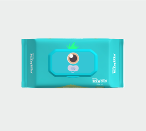 Kinkin Babies Toallitas húmedas para bebés de tela no tejida de 100 piezas Venta a granel para toallitas Kinkin purificadas con agua para limpieza - Product Image 5