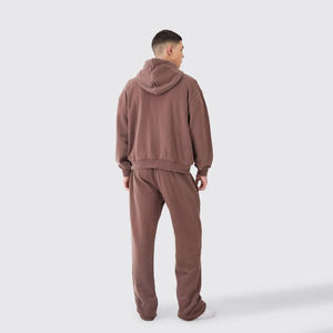 Survêtement en coton pull sur mesure pour hommes deux pièces vêtements de sport confortables et décontractés pour entraînement athlétique - Product Image 2