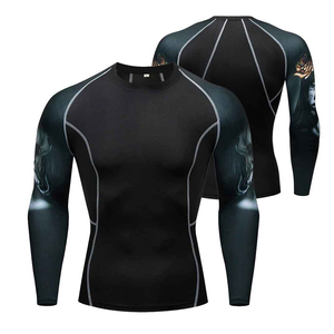 Fabricant de haute qualité vêtements de plein air Rash Guard T-shirts manches longues col rond Rash Guard pour hommes personnalisé OEM - Product Image 1