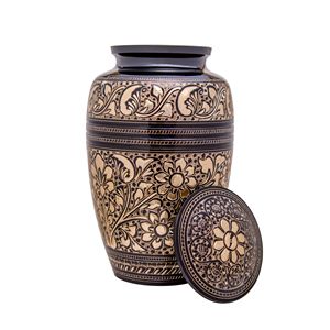 Urna de cremación de latón fundido para cenizas humanas, urnas para adultos hechas a mano antiguas de plata de la mejor calidad, urnas al por mayor, suministros funerarios - Product Image 5