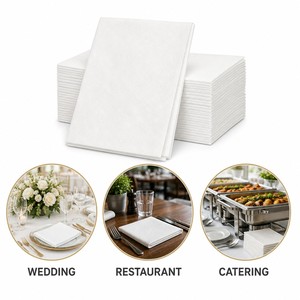 Serviettes en papier Airlaid effet lin jetables 40x40cm en gros pour mariage, restaurant, hôtel, banquet - Product Image 6