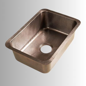 Évier de cuisine en cuivre martelé fait à la main, cuivre massif, évier rectangulaire à cuve unique, fabrication artisanale, évier de cuisine en cuivre martelé, usine. - Product Image 3