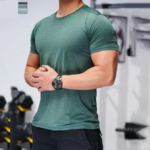 Men Sport Nylon Spandex T Summer Run Reflective Fitness Short Sleeves Training Exercise Gym Sports Shirts