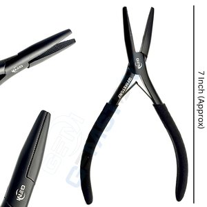 Kit d'outils professionnels durables et réutilisables en acier inoxydable pour extensions de cheveux : Pince à bec plat, aiguille à micro-perles, pinces de sectionnement - Product Image 3