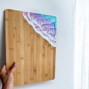 Tabla de Cortar de Madera de Resina de Superficie Lisa Hecha con Madera de Acacia y Madera de Mango que Ofrece un Corte Confiable - Product Image 2