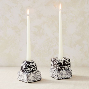 Ensemble de 2 bougeoirs à bougie en marbre au design admirable pour la maison bougeoir décoratif de fournisseurs en gros - Product Image 4