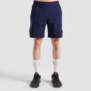 Short de compression Micro Fit 2.0 bleu marine 100 % polyester XXS style bermuda motif long logo design sportif 2-en-1 épais - Product Image 1