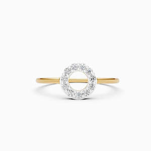 Bague de fiançailles classique de luxe en or fin plaqué or 18 carats pour femme, avec diamant taille poire certifié IGI - Product Image 2