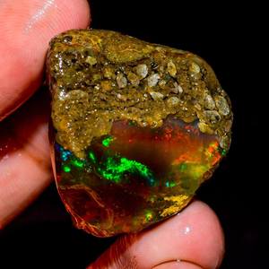 Fantastique haut Multi feu naturel éthiopien opale jouer feu couleur huile brute pierres précieuses en vrac faisant des femmes bijoux en argent en gros - Product Image 5