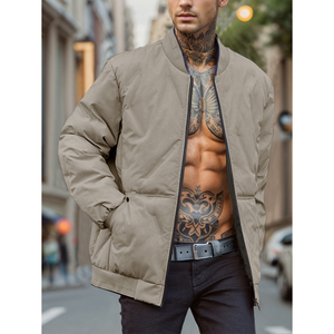 Chaqueta de Béisbol Unisex de Invierno, Chaqueta Universitaria Informal con Cierre, Logotipo Personalizado, Técnicas de Teñido de Hilo con Acabado de Gabardina, Chaquetas para Hombre - Product Image 6