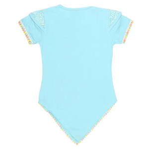 Camiseta de Manga Corta para Niñas - Color Cian - Product Image 2