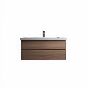 Mobile Bagno Sospeso con Lavabo e 2 Cassetti 120x50x50 cm Rovere Naturale Koricini Vieste - Product Image 2