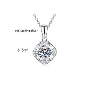 Collier tendance pour femme en argent sterling 925, forme de moulin à vent, taille brillant, moissanite 1 carat, multicolore, trèfle à quatre feuilles, magnifique - Product Image 5