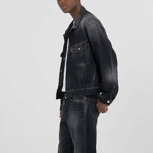 Meilleures ventes de vestes en jean pour hommes/vestes en jean pour hommes avec logo brodé disponibles à un prix raisonnable - Product Image 3