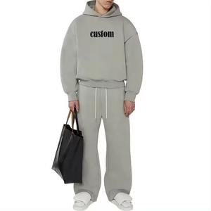 Ensemble de survêtement unisexe OEM, respirant, polyester/coton, coupe régulière, style streetwear, sweat-shirt et pantalon de jogging pour homme - Product Image 1