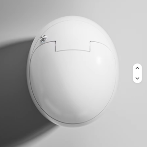 WC intelligent de luxe à fermeture automatique, forme œuf, avec capteur de chasse d'eau, bidet intégré, siège chauffant électrique, contrôlé par application, mural, pour hôtel - Product Image 3