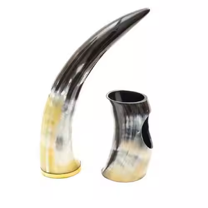 Drinking Horn Christmas Gift Viking Horn with <b>Metal</b> Steins for Beer Wine by crescent crafts - Product Image 1