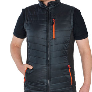 Nueva llegada de los hombres Puffer chaleco chaqueta impermeable y cremallera chaleco cálido Puffer chaleco sin mangas - Product Image 2