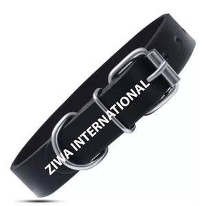 Custom Economy Genuine Leather <b>Dog</b> <b>Collar</b> with Padded Buckle <b>Soft</b> Real Leather Pet Leash Cute Lovable Matching Accessories - Product Image 3