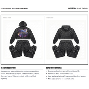 Ensemble de survêtement pour femme 2026, léger et respirant, en velours de nylon/coton, avec impression DTF, strass, sweat-shirt à capuche et pantalon de survêtement ample, lavage vintage - Product Image 6
