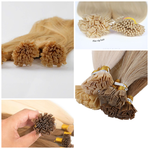 ผมต่อปลายแบนสีบลอนด์สีเทาแบบพรีเมี่ยม100% ผมเรนมี่ที่มีความคงทนติดทนนาน - Product Image 6