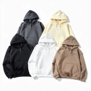 Streetwear 450gsm 100% algodón de gran tamaño para hombre con cremallera sudaderas con capucha Casual en blanco con cremallera sudaderas con capucha para hombre de alta calidad - Product Image 3