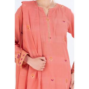 Conjunto de Traje de 3 Piezas para Mujer, Color Rosa, Jacquard, Sin Costuras, Atuendo Moderno - Product Image 4